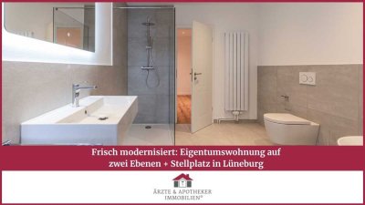 Frisch modernisiert: Eigentumswohnung auf zwei Ebenen + Stellplatz in Lüneburg