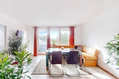 Ideal geschnittene 2-Zi.-Wohnung in attraktiver Lage mit Süd-Westbalkon, Garage und S-Bahn-Anbindung