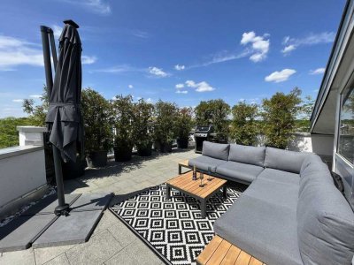 43 m² XXL Dachterasse - Exklusive Penthousewohnung  - volle Privatsphäre - mit Weitblick