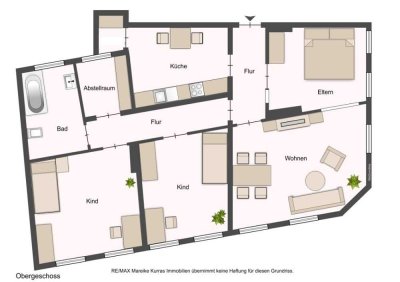 Obergeschosswohnung (ca. 109 m²) mit Balkon zum selbstnutzen oder vermieten - 6,8 % Rendite