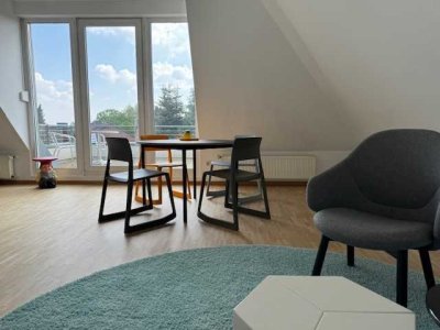 2-ZKBT, möbliert, hell und ruhig, über den Dächern von Gremmendorfs Villenviertel