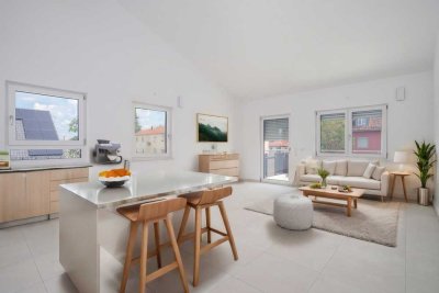 Neubau in Anzing: Hochwertige 3-Zimmerwohnung mit Charme mit großem Balkon