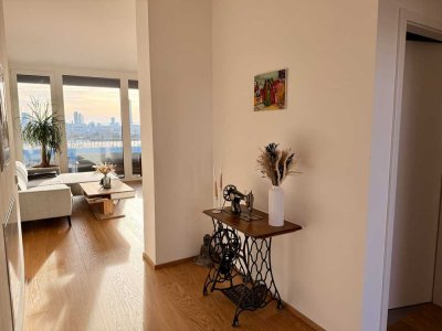 Exklusive 3-Zimmer-Neubauwohnung im HEIDEPARK (6. OG) mit Parknähe - Möblierung gegen Ablöse