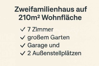Modernisiertes Zweifamilienhaus mit 210 m² Wohnfläche und Garten