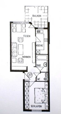 740€, 50 m², 2 Zimmer von privat