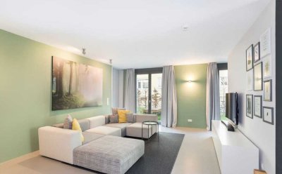 Stilvolle 4,5-Raum Neubau-Gartenwohnung in Schwabing (teilweis möbliert)