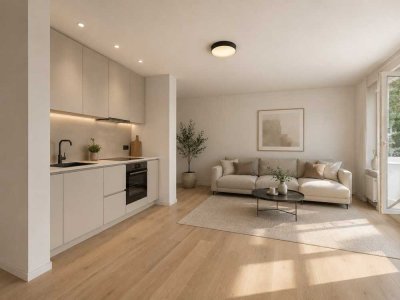 Exklusive Wohnung am Golfclub Erle mit hochwertiger Ausstattung und moderner Einbauküche | ca. 49 m²