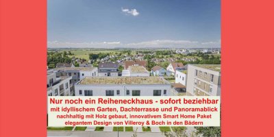 Reiheneckhaus mit Garten, sonniger Dachterrasse und Panoramablick
