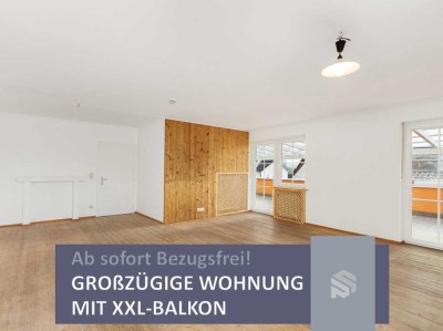 Hell & geräumig | XXL-Balkonwohnung mit Teilmöblierung