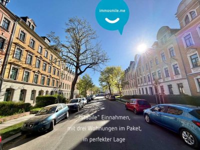 Eigentumswohnung • drei Wohnungen in einem Haus • mit Balkon • vermietet • Kapitalanlage • Chemnitz