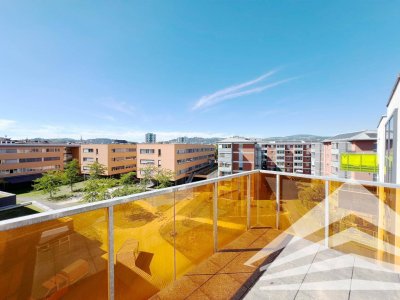 SQUADRO - teilmöblierte westseitige 3-Zimmer Wohnung mit Balkon in zentraler Lage!