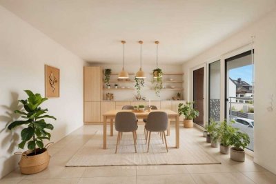 FRISCH FERTIGE 3-Zimmer-ETW mit Effizienzklasse A+ in ruhiger, grüner Lage | MAINBOGEN 62