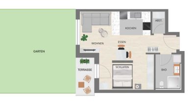 Schöne 1-Zimmer Wohnung in Freystadt zu vermieten