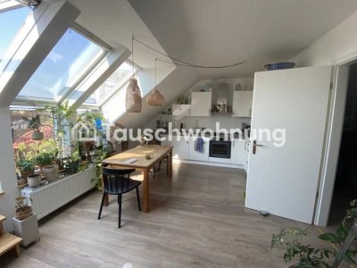 Tauschwohnung: Dachgeschosswohnung mit Südterrasse und Ausblick