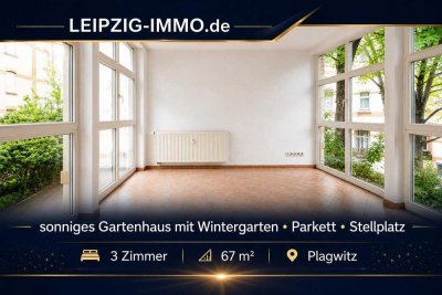 RESERVIERT: Ruhiges Hinterhaus ** Wintergartenwohnung mit Stellplatz in Plagwitz ** Parkett **