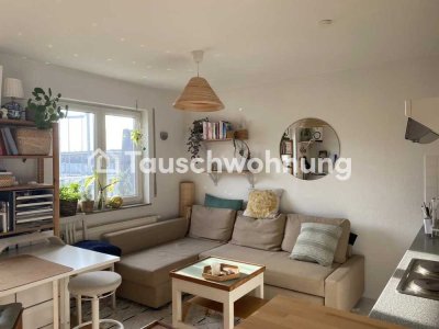 Tauschwohnung: 2 Raum Maisonette Wohnung mit 2 Terrassen nach Westen