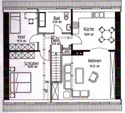 Schöne 3 Zimmer Wohnung mit Gartenmitbenutzung