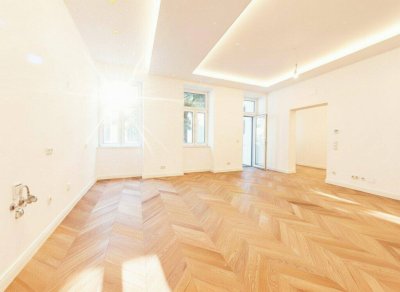 Exklusiv: Altbau-Charme trifft Luxus! High-End 4-Zimmer-Erstbezug mit 2 Balkonen NAHE Urania und Donaukanal! +Perfekte Anbindung an U-Bahn &amp; CAT
