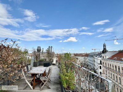 PENTHOUSE MIT TRAUMHAFTEN TERRASSEN /// 2 EINGÄNGE, TOLLER WOHNBEREICH, 3 BÄDER /// ALSER STRASSE, ELTERLEINPLATZ