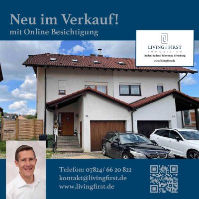 Gepflegte Doppelhaushälfte mit Einliegerwohnung, Garten und Garage in Mahlberg zu verkaufen