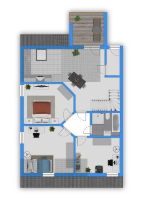 Modernisierte Wohnung mit vier Zimmern und Balkon in Zornheim **BILDER FOLGEN**