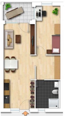 Neubauprojekt in Süßen! Die perfekte Single-Wohnung, 2 Zimmer, Ankleide, Balkon, 2. OG. Mit Aufzug !