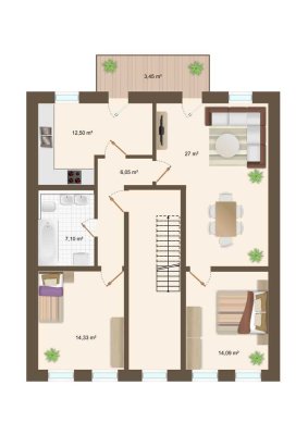 Zum Selbstbezug! Sanierte 3- Raum-Wohnung mit Parkett, Balkon und Wannenbad im Herzen der KTV