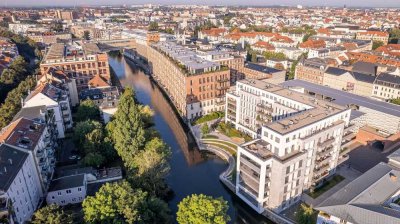 Bezugsfrei: Penthouse mit Loggia und Dachterrasse, einzigartiger Blick über den Clara-Zetkin-Park