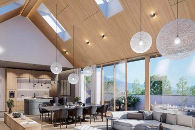 Exklusive Penthouse-Wohnung mit weitläufigen Terrassenflächen, nahe Schloss Herrnau