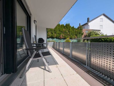 Stilvolle, gepflegte 4-Raum-Erdgeschosswohnung mit Balkon und EBK in Neckarsulm