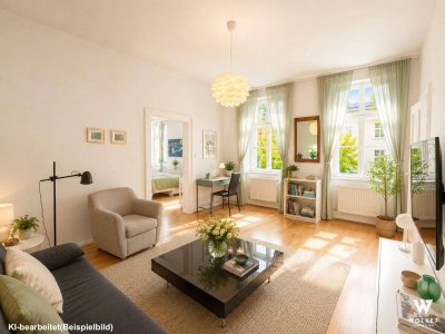 Charmante Altbauwohnung nahe U2 Taborstraße – stilvoll möbliert | Absolute Ruhelage im Innenhof | 4. Liftstock | Südost-Ausrichtung
