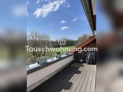 Tauschwohnung: Dachgeschosswohnung mit Südterrasse und Blick ins Grüne