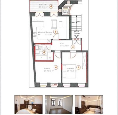 3-Zimmer-Wohnung teilmöbliert in Leipzig Altlindenau
