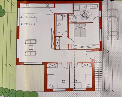Moderne 4-Zimmer Erdgeschosswohnung mit Terrasse in Elchesheim-Illingen