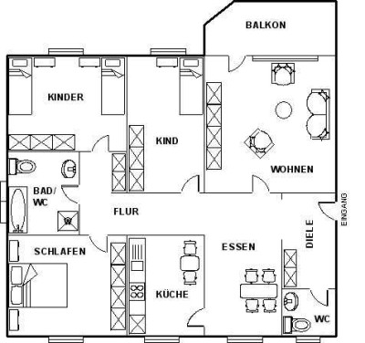 großzügige 4-Zimmer-Wohnung zu vermieten