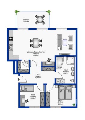 Erstbezug: Lichtdurchflutete 3 Zimmer Erdgeschoss Wohnung mit grosser Terrasse
