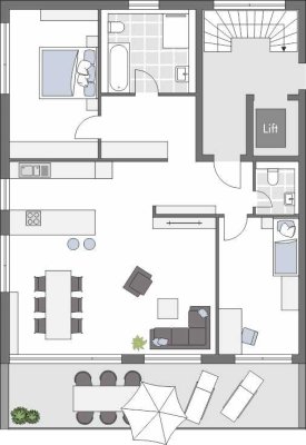 Eine Atmosphäre zum Wohlfühlen: 3-Zimmer-Wohnung mit Südbalkon und toller Aussicht