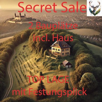 secret sale: zwei Bauplätze mit Bestandshaus – Traumblick auf die Festung in top Lage von Würzburg