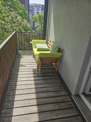 Ab sofort - Helle freundliche 2-Raum-Wohnung mit EBK und schönem Balkon (München Ludwigsvorstadt)