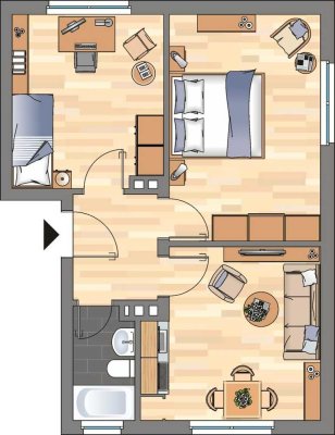 2-Zimmer-Wohnung in Wilhelmshaven City