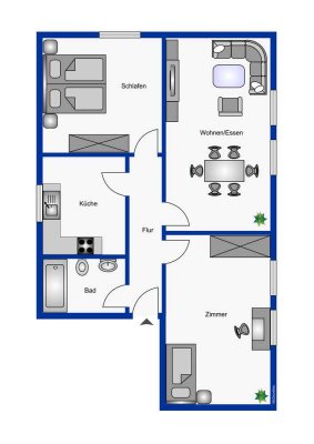 Top! Frisch modernisierte Dachgeschosswohnung im Norden