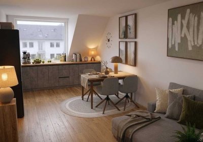 Neubau Erstbezug: Lichtdurchflutete Dachgeschosswohnung über den Dächern Ingolstadts