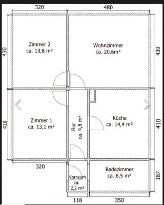 Kernsanierte 3-Raum-Dachgeschosswohnung mit Balkon in Brombach