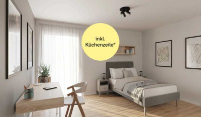 Kompaktes Apartment im 3. Obergeschoss mit integrierter Küche