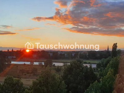 Tauschwohnung: Maisonette direkt an der Elbe