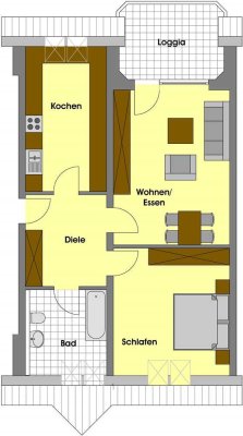 Helle Dachgeschosswohnung in Königsborn