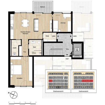 Whg. 6: 3 Zimmer im 2. OG - links