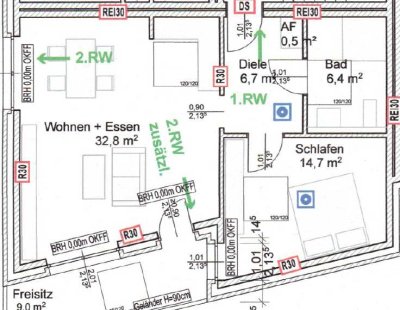 Moderne 2-Zimmer Wohnung mit Balkon im 1. OG in Rheda-Wiedenbrück