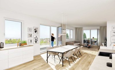 Geräumige 3-Zi Wohnung - West-Balkon - unverbaubare Aussicht!