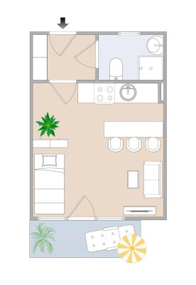 Moderne Neubauwohnung mit Balkon im 2. Stock